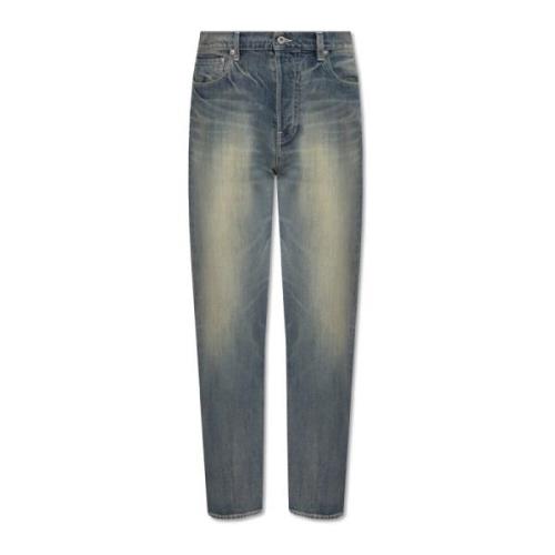 ‘Asagao’ rechte pijp jeans Kenzo , Blue , Heren