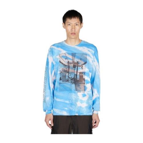 Tie Dye Longsleeve T-Shirt Liberaiders , Blue , Heren