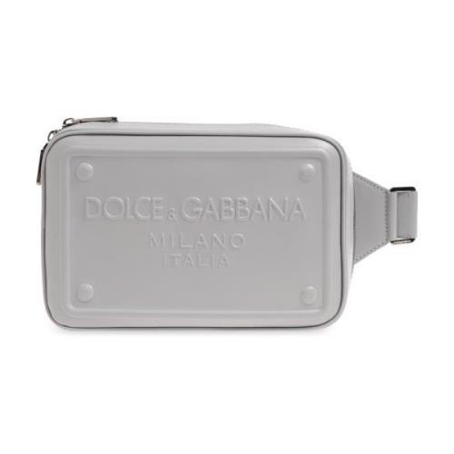 Schoudertas met logo Dolce & Gabbana , Gray , Heren