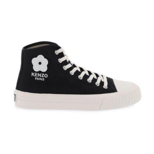 Canvas Foxy High Top Sneakers Kenzo , Black , Dames