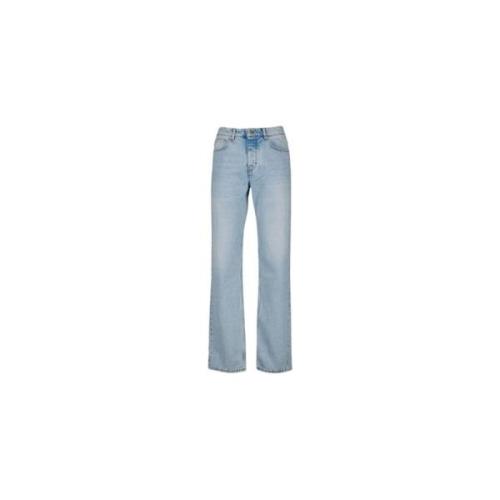 Bleach Blue Classic Fit Jeans Ami Paris , Blue , Heren