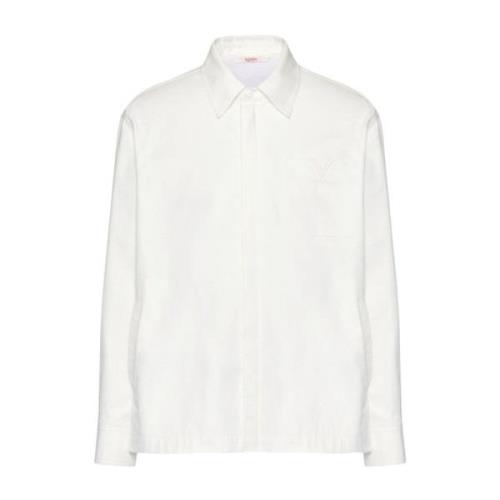 Witte Overhemden voor Heren Valentino Garavani , White , Heren