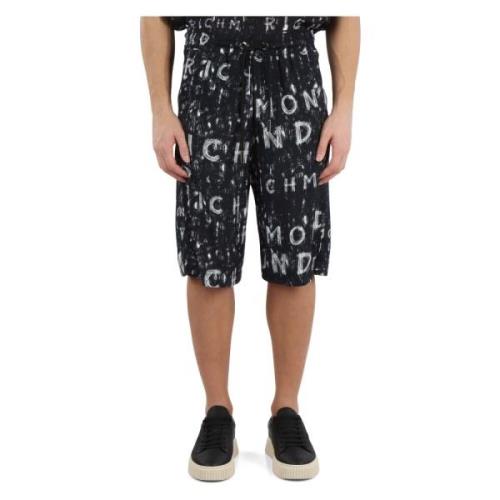 Bermuda met Logo Print Richmond , Black , Heren