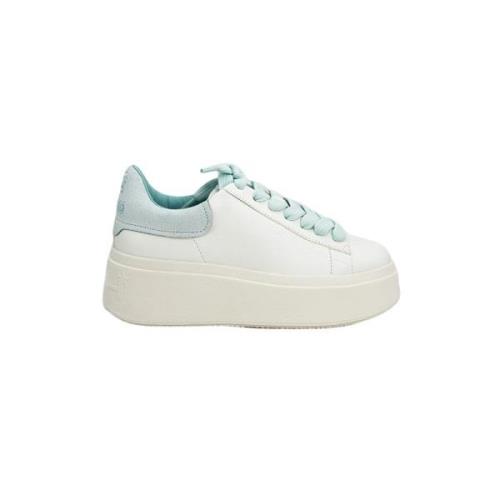 Moby - Blanco, 35 - Witte Leren Sneaker met Dubbele Platform ASH , Whi...