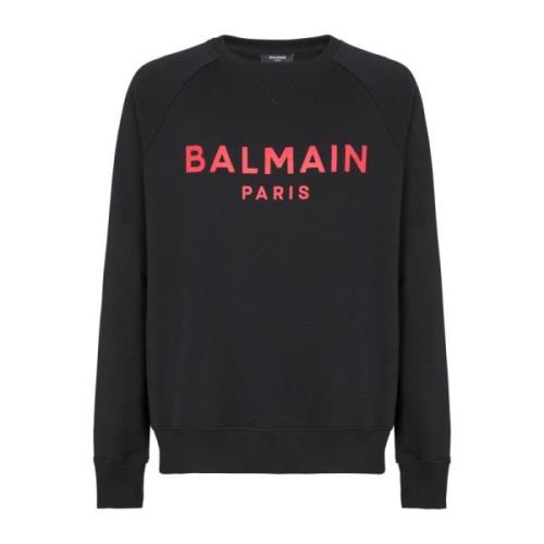 Paris bedrukte sweatshirt Balmain , Black , Heren