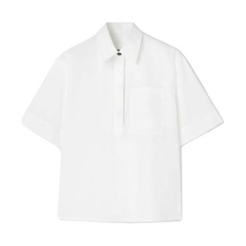 Witte Katoenen T-shirts en Polos Jil Sander , White , Dames