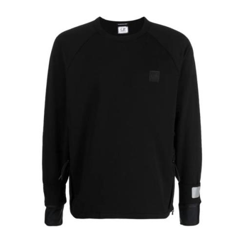Zwarte Sweatshirt van Stretch Katoen C.p. Company , Black , Heren