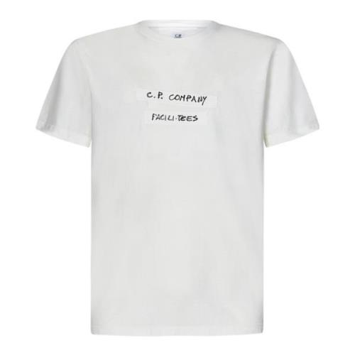 Witte T-shirts en Polos met Grafische Prints C.p. Company , White , He...