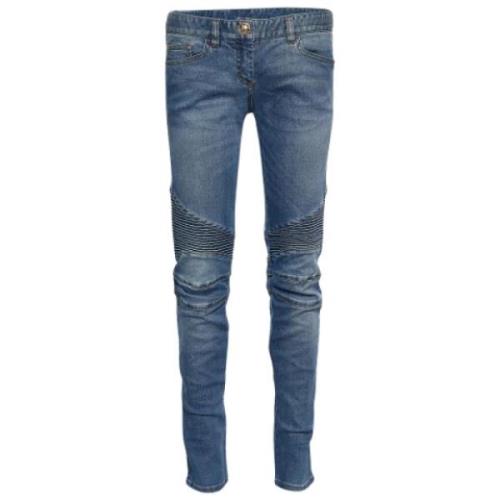 Pre-owned Denim jeans Balmain Pre-owned , Blue , Dames
