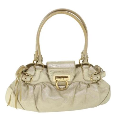 Pre-owned Leather shoulder-bags Salvatore Ferragamo Pre-owned , Yellow...