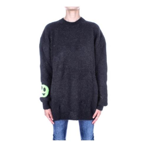 Zwarte Sweaters met Zijlogo Barrow , Black , Dames