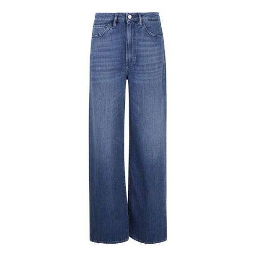 Hoge Taille Palazzo Jeans 3X1 , Blue , Dames