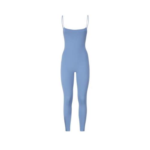 Blauwe elastische jumpsuit, gemaakt in Italië Andamane , Blue , Dames