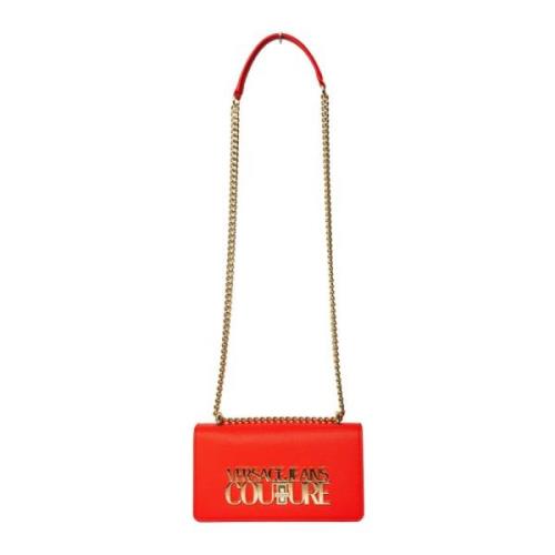 Logo Lock Tas Versace Jeans Couture , Red , Dames