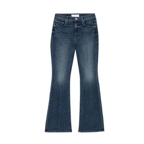 Flared Jeans in Medium-Washed Denim Mother , Blue , Dames