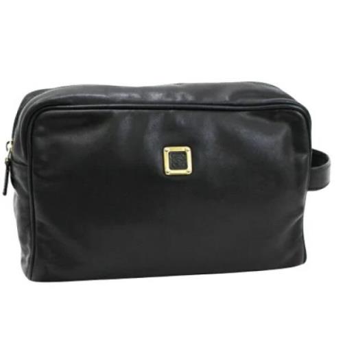 Pre-owned Leather handbags Loewe Pre-owned , Black , Dames