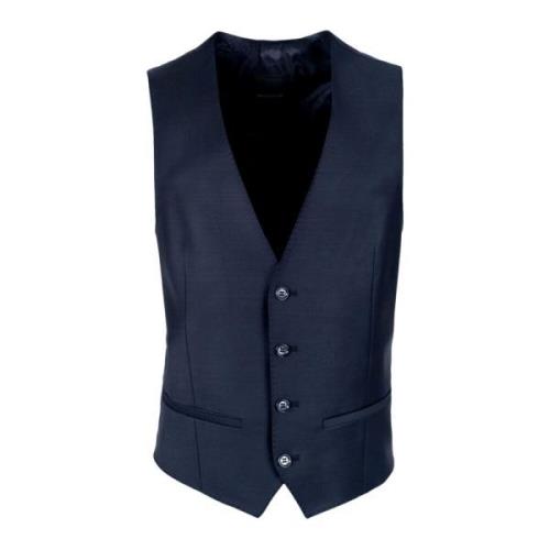 Blauwe Slim Fit Mouwloze Vest ROY Robson , Blue , Heren