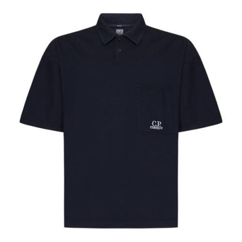 Blauwe T-shirts Polos voor heren C.p. Company , Blue , Heren