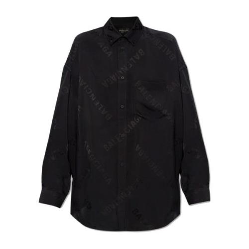 Oversized shirt Balenciaga , Black , Dames