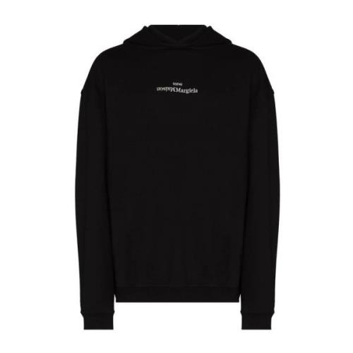 Zwart/Wit Geborduurd Sweatshirt Maison Margiela , Black , Heren