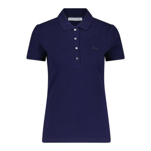 Logo Applique Slim-Fit Poloshirt Lacoste , Blue , Dames