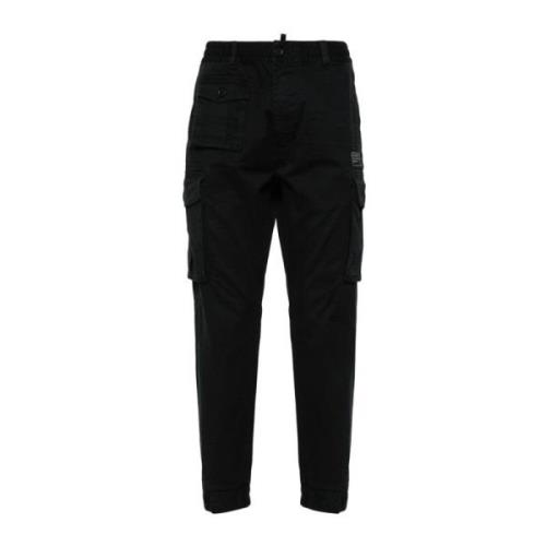 Zwarte Urban Cyprus Cargo Broek Dsquared2 , Black , Heren