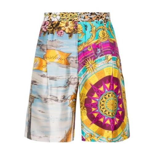 Rode Zijden Twill Shorts Moschino , Multicolor , Heren