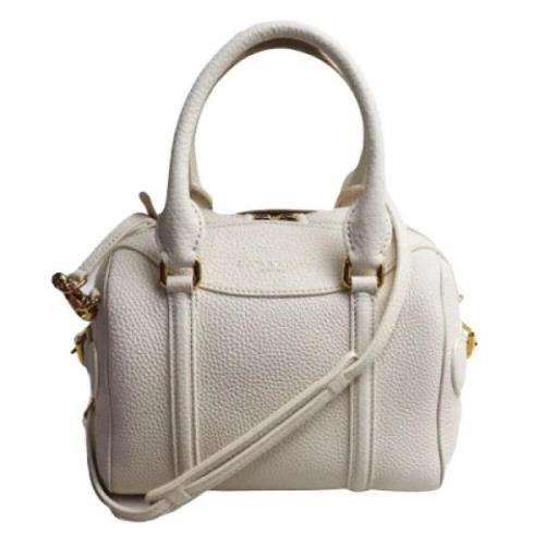 Pre-owned Leather handbags Burberry Vintage , White , Dames