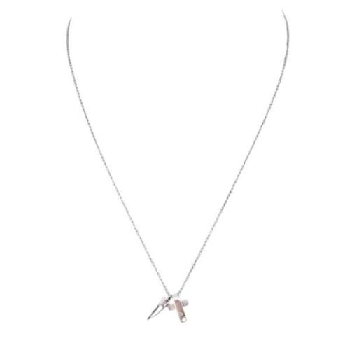 Pre-owned White Gold necklaces Armani Pre-owned , Gray , Dames