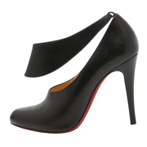 Pre-owned Leather heels Christian Louboutin Pre-owned , Black , Dames