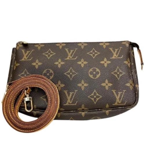 Pre-owned Canvas clutches Louis Vuitton Vintage , Brown , Dames