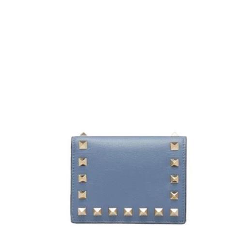 Pre-owned Leather wallets Valentino Vintage , Blue , Dames