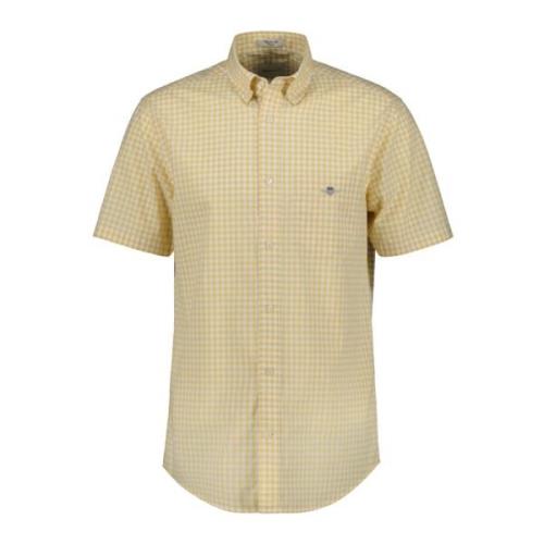 Tijdloze Stijl Katoenen Poplin Overhemd Gant , Yellow , Heren