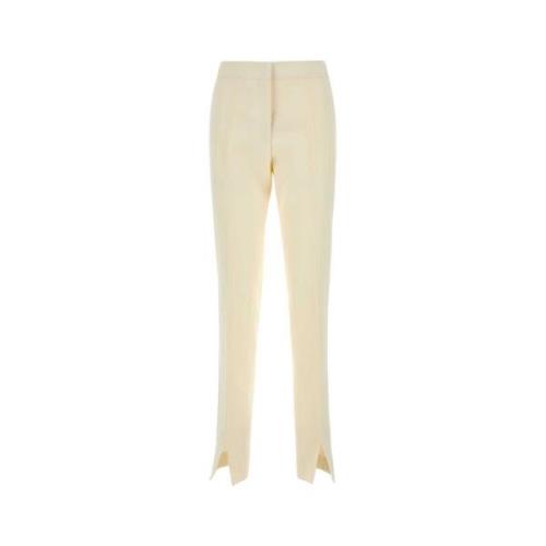 Ivoor Viscose Blend Slim-Fit Broek Jil Sander , White , Dames