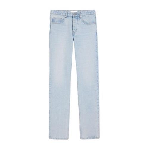 Lichtblauwe Straight-Leg Denim Jeans Ami Paris , Blue , Heren