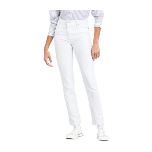 724 High Rise Witte Jeans Levi's , White , Dames