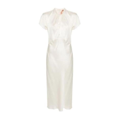 Stoffen Jurk N21 , White , Dames