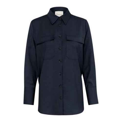 Klassieke Janemw Shirt Bluser in Total Eclipse My Essential Wardrobe ,...