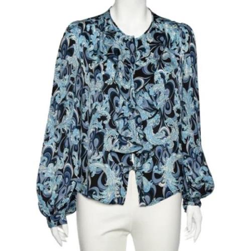 Pre-owned Silk tops Emilio Pucci Pre-owned , Blue , Dames