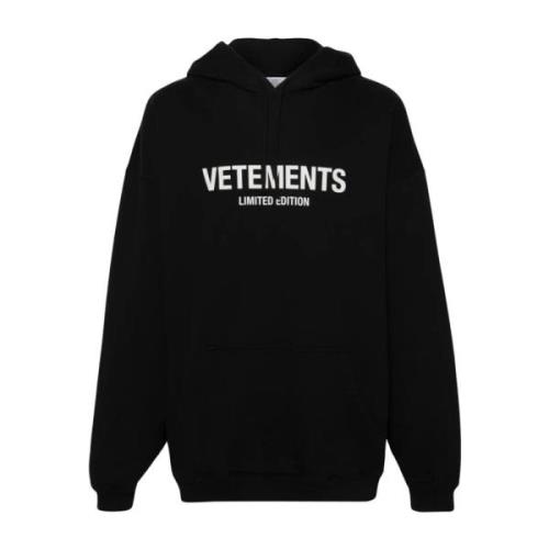 Beperkte Editie Sweatshirt Vetements , Black , Heren