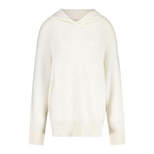 Hoodie van kasjmiermix Liviana Conti , White , Dames