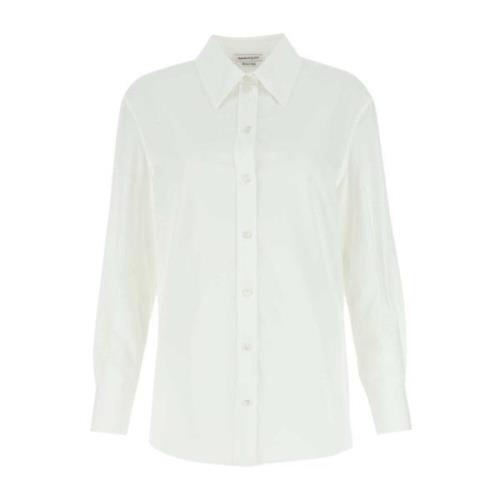 Witte poplin overhemd Alexander McQueen , White , Dames