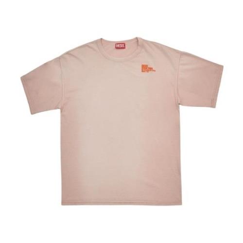 Rosa T-Shirt Collectie Diesel , Pink , Heren