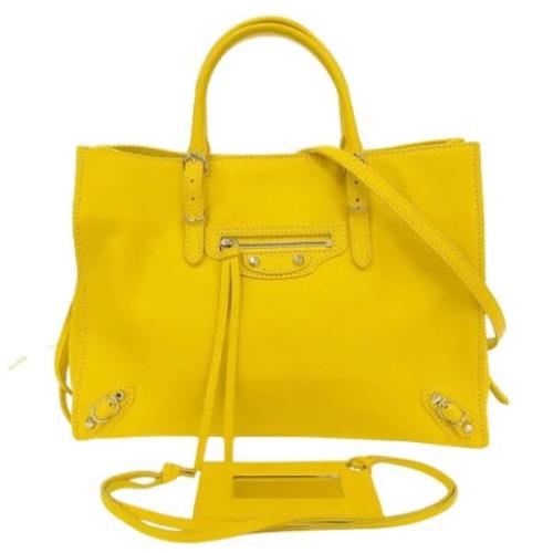 Pre-owned Leather balenciaga-bags Balenciaga Vintage , Yellow , Dames