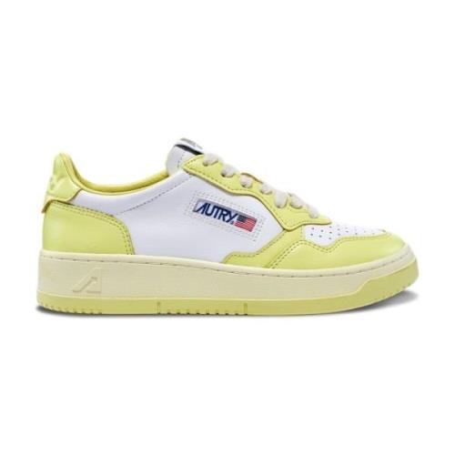 Bicolour Lage Sneaker Autry , Yellow , Dames