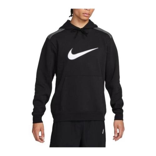 Casual Fleece Hoodie Nike , Black , Heren