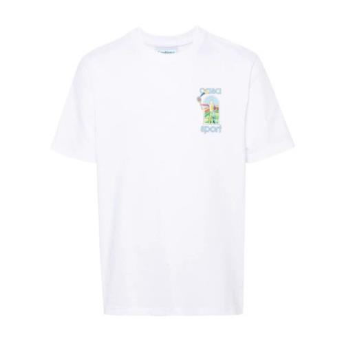 Logo Print Crewneck T-shirts en Polos Casablanca , White , Heren