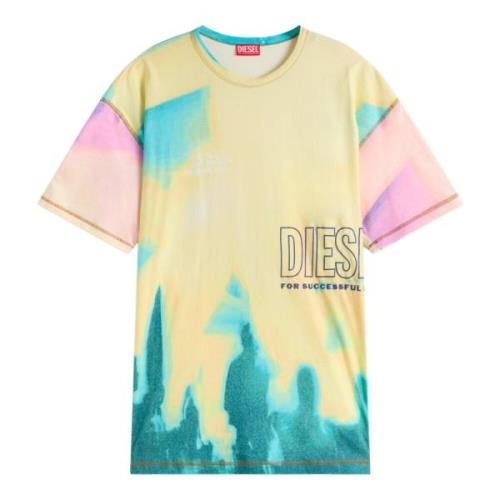 Relaxed Fit Grafisch Print T-Shirt Diesel , Multicolor , Heren