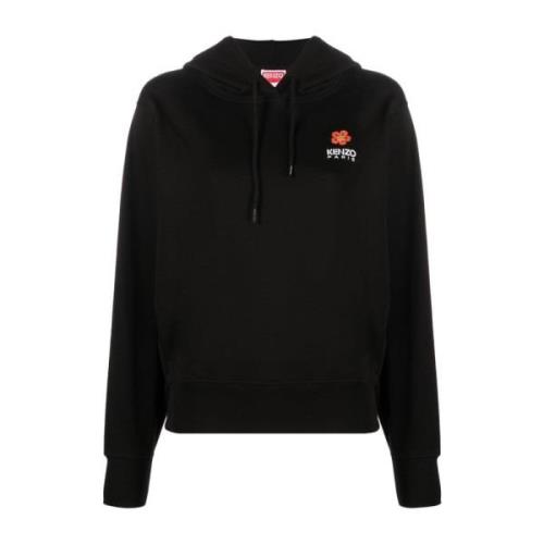 Zwarte hoodie met Boke Flower borduursel Kenzo , Black , Dames