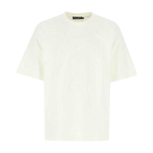 Witte katoenen T-shirt Dolce & Gabbana , White , Heren